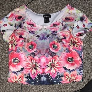 Rue 21 flower covered crop top